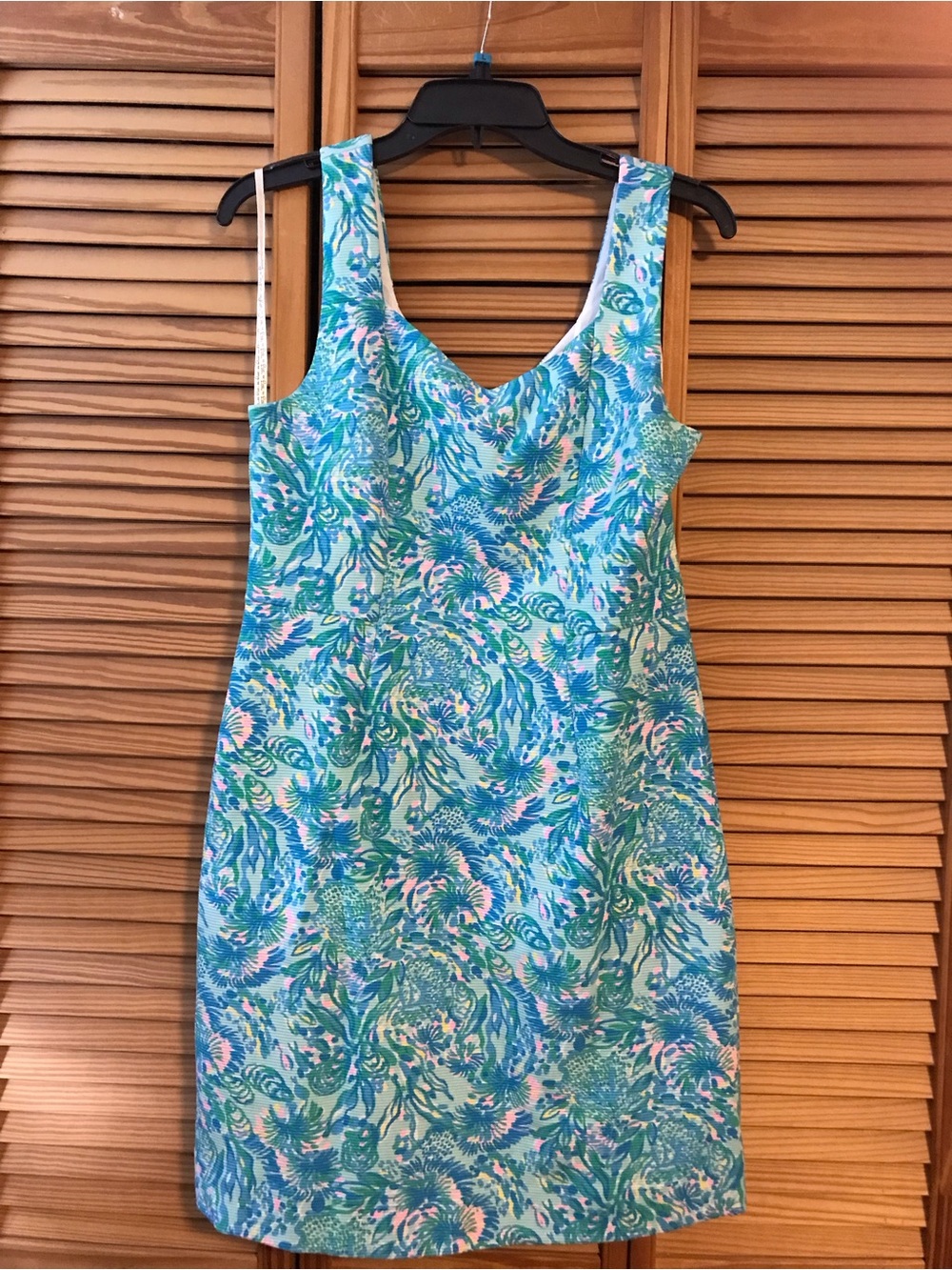 Lilly Pulitzer Aqua & Pink Tropical Print Mini Dress